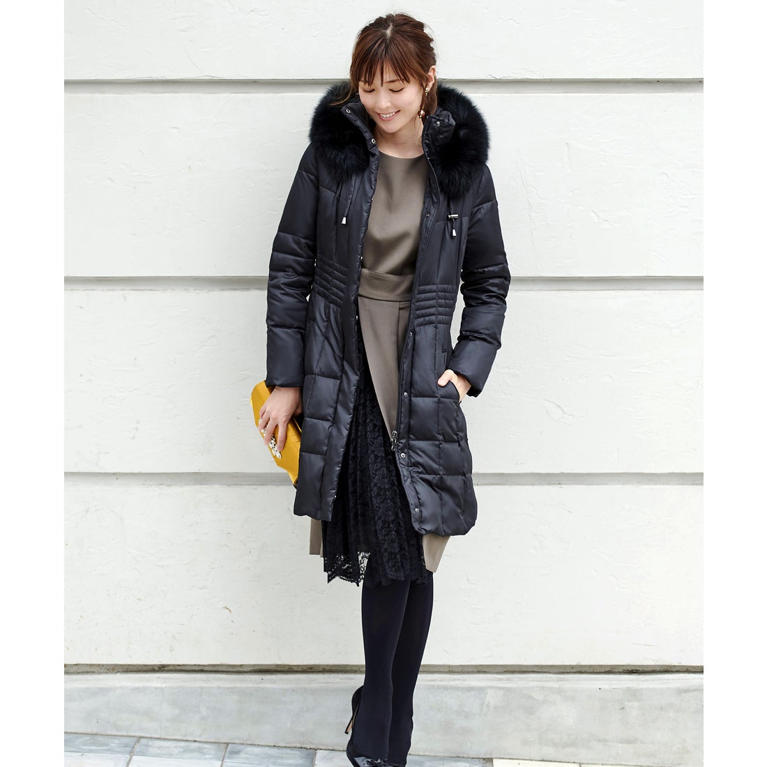 ルイルエブティック RUIRUE BOUTIQUE フォックスファー付きダウン