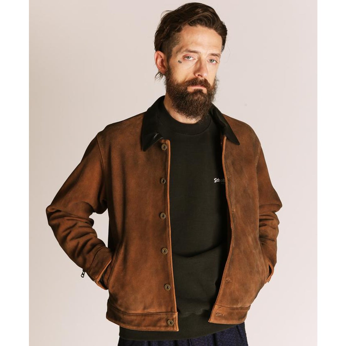 ショット Schott NEWBIE SUEDE LEATHER JACKET （ブラウン