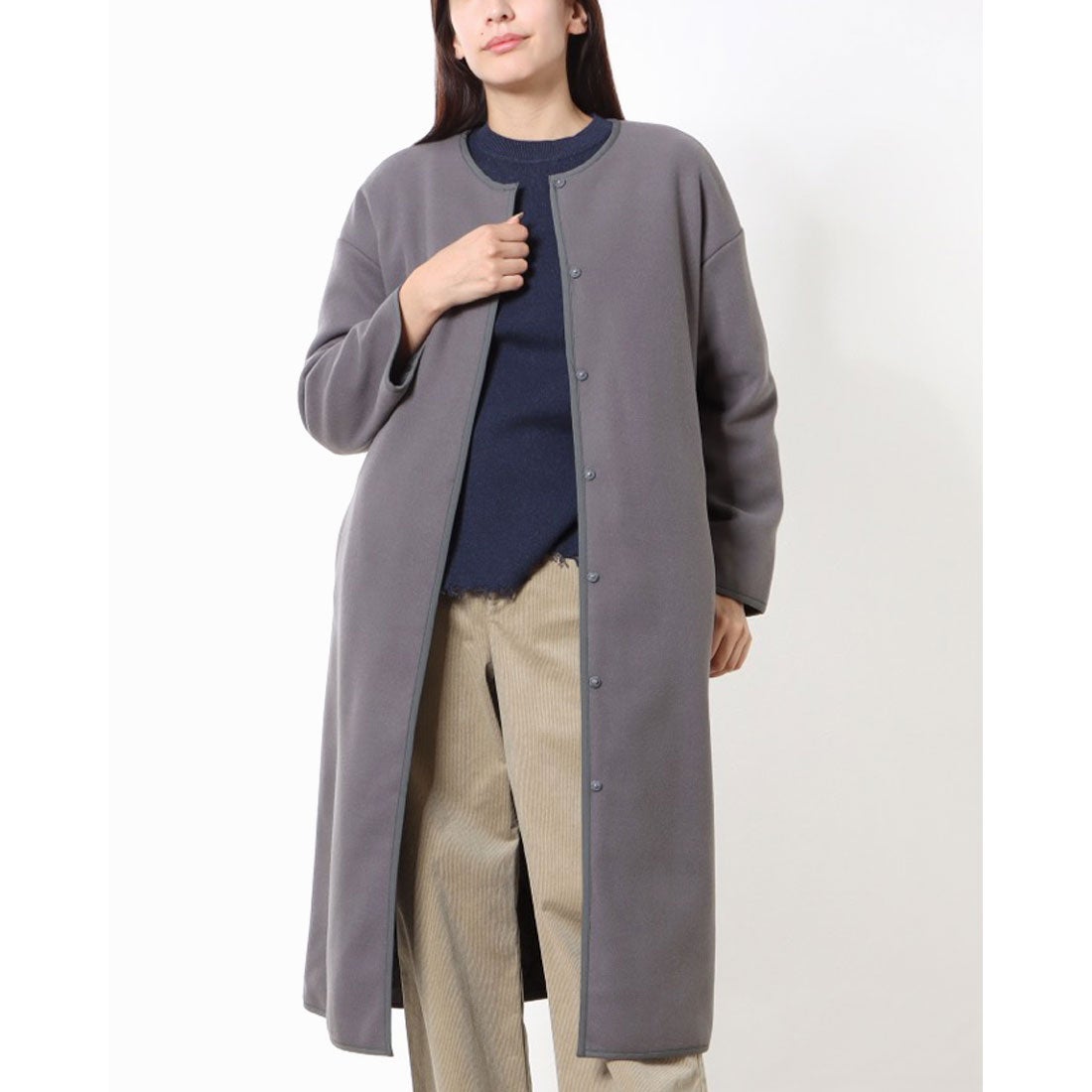 センソユニコ Sensounico 2WAY中綿コート （グレー） -waja bazar