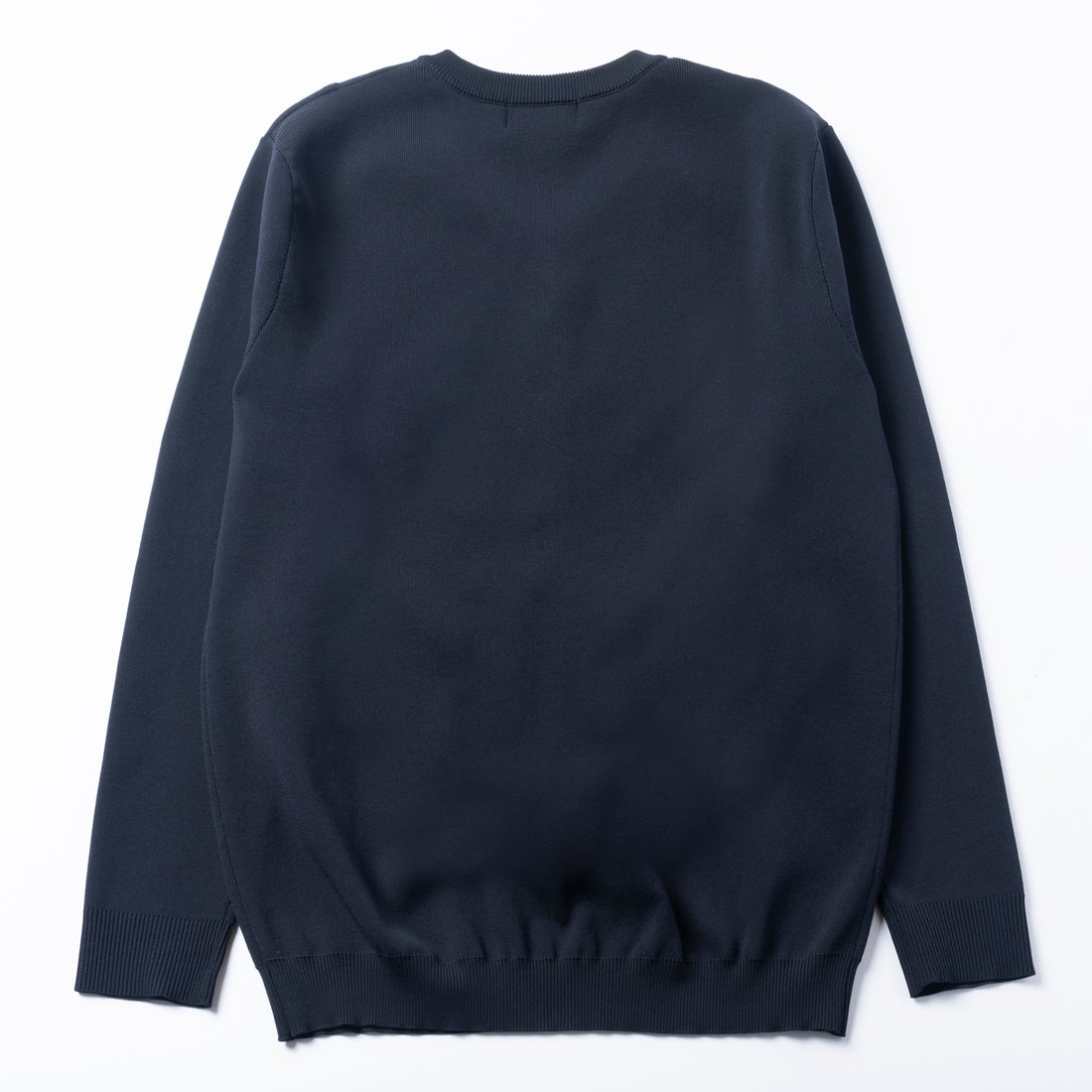 洗えるストレッチニット・Vネック （ダークネイビー） -WWSワーク