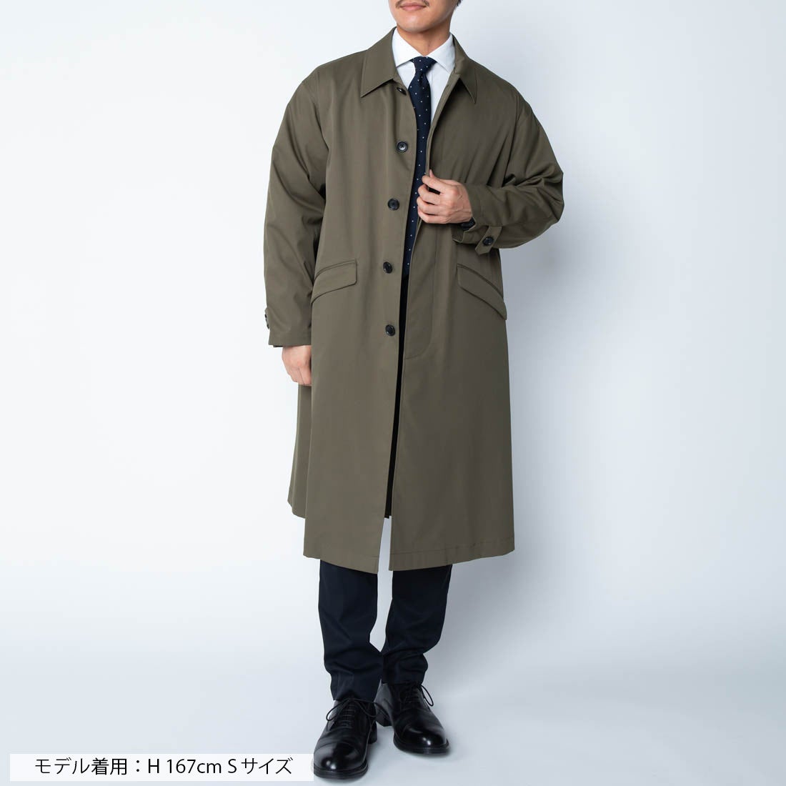 洗える3WAYステンカラーコート ・ライナー付き （オリーブ） -WWS