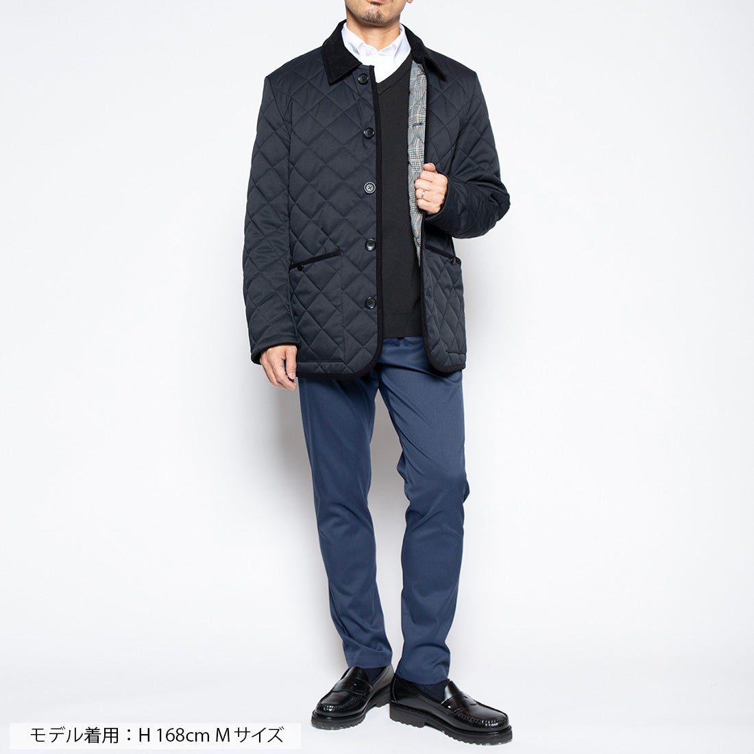 洗えるキルティングジャケット （ダークネイビー） -WWSワークウェア