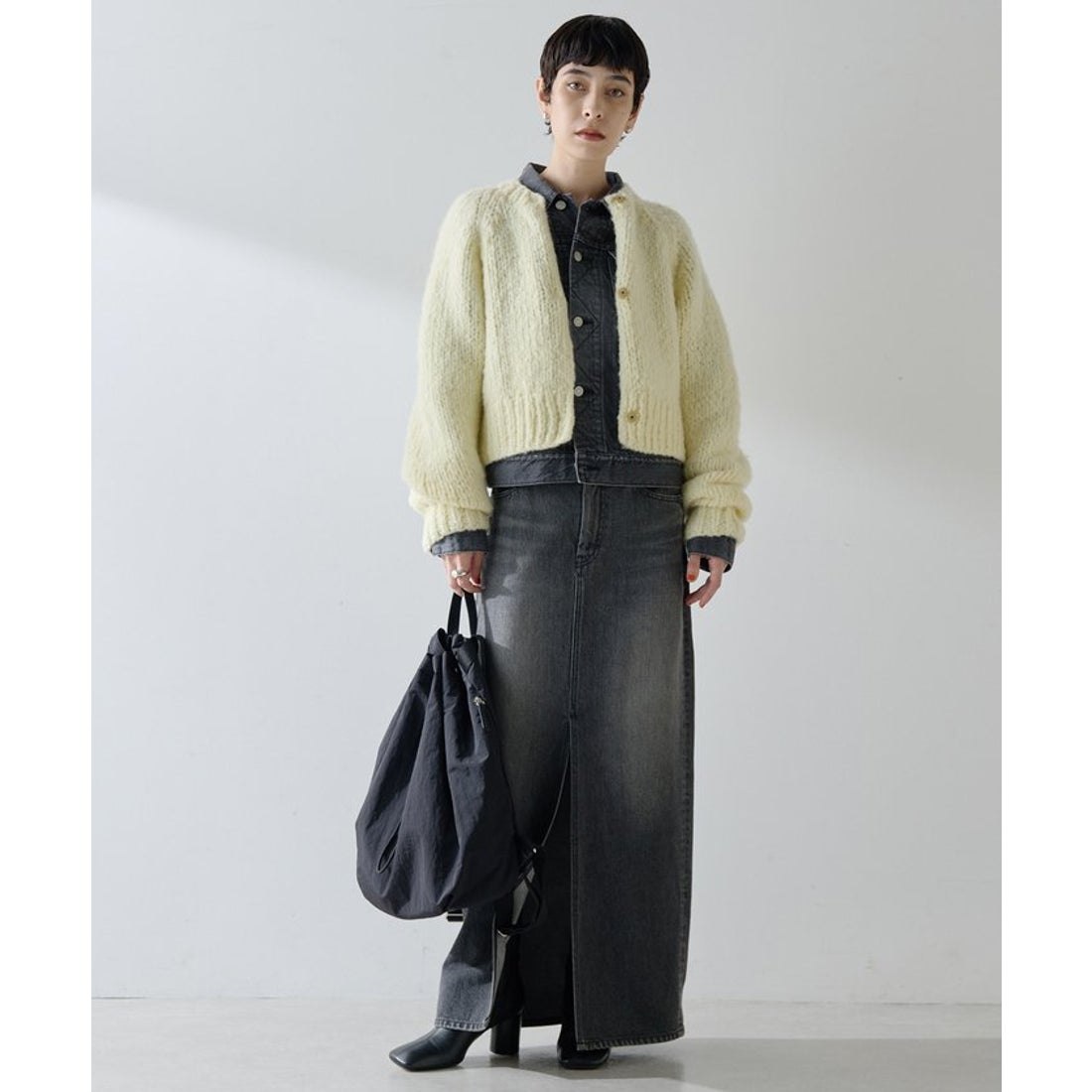 ウィムガゼット Whim Gazette ハンドニットカーディガン （l.yellow