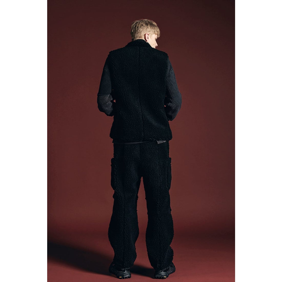 The Viridi-anne Boa Sleeveless Jacket （Black） 通販 大阪/京都