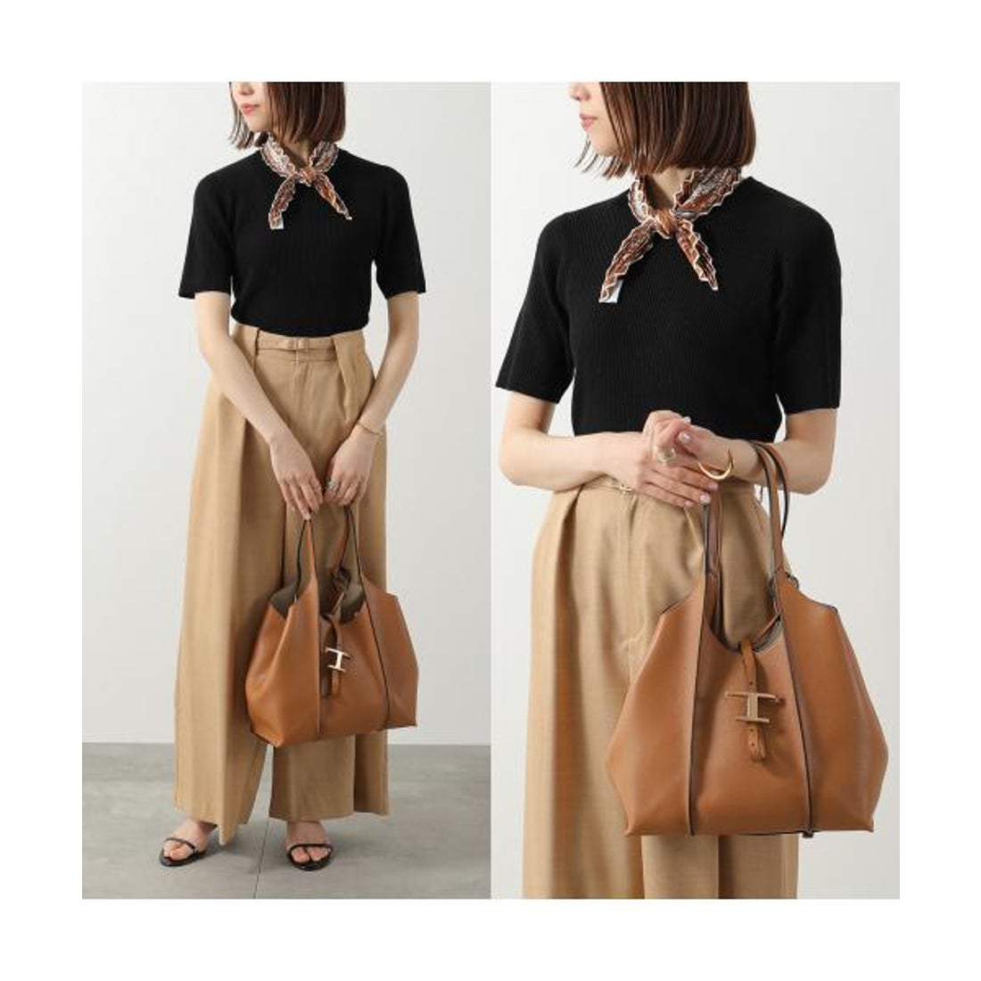 トッズ TOD'S TODS トートバッグ XBWTSBA0200Q8E レザー ポーチ付き