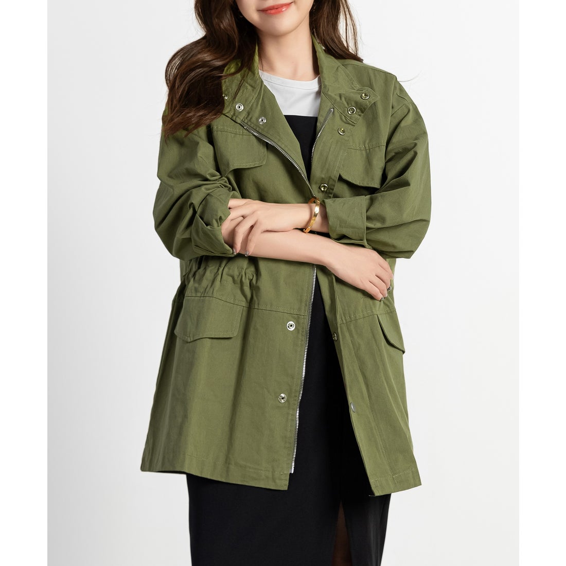 テディショップ Teddyshop レディース ミドル丈ドロストミリタリー