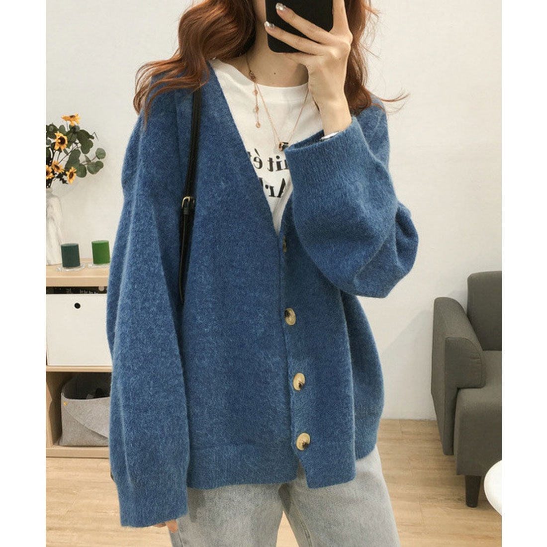 テディショップ Teddyshop レディース Vネックくすみカラー