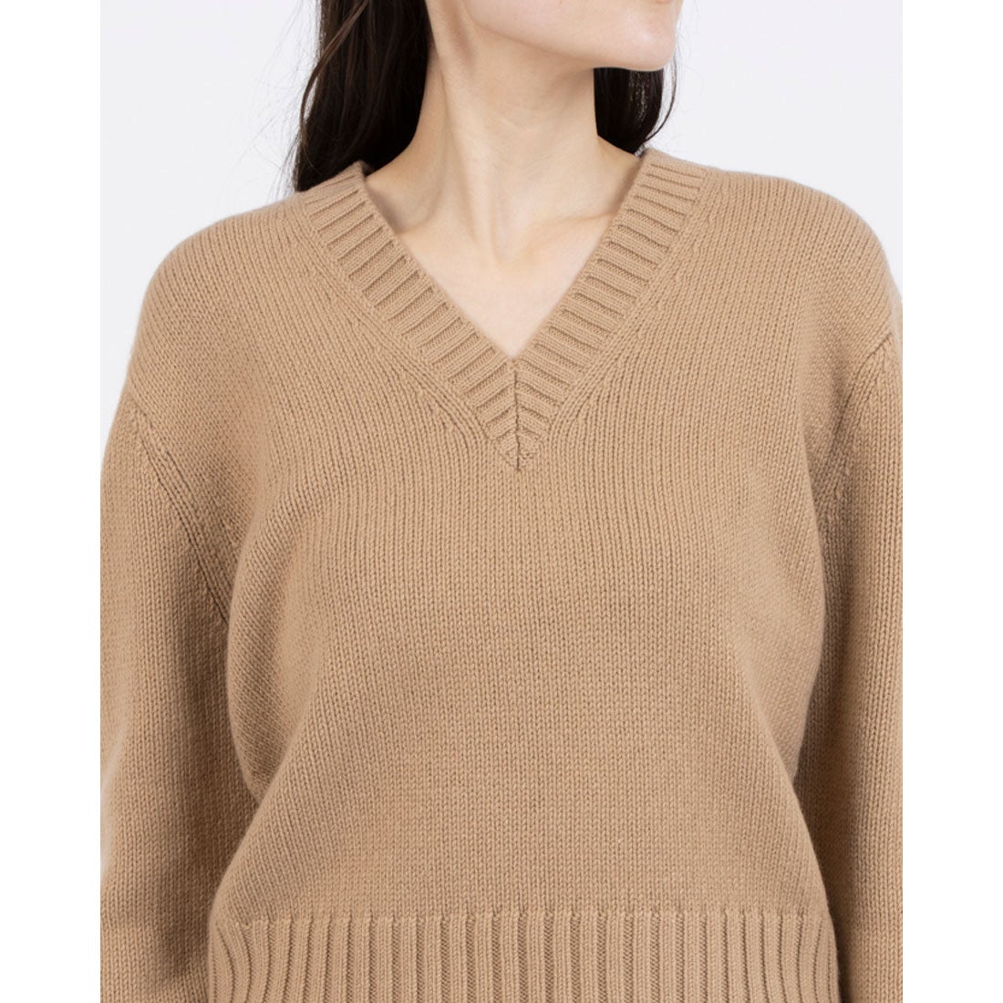 セオリー Theory LANA CASH/ VNECK PO C （ブラック） -ファッション