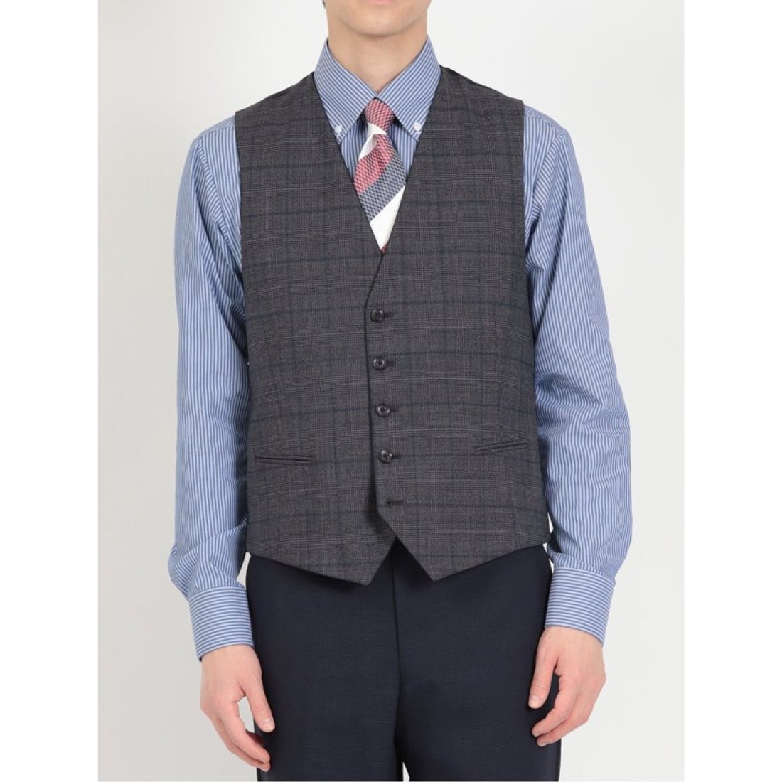 タカキュー TAKA-Q ウール混ストレッチ レギュラーフィット 2ボタン