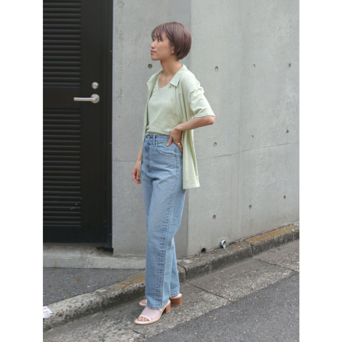 アングリッド Ungrid ヴィンテージスリムストレートデニム （ブルー