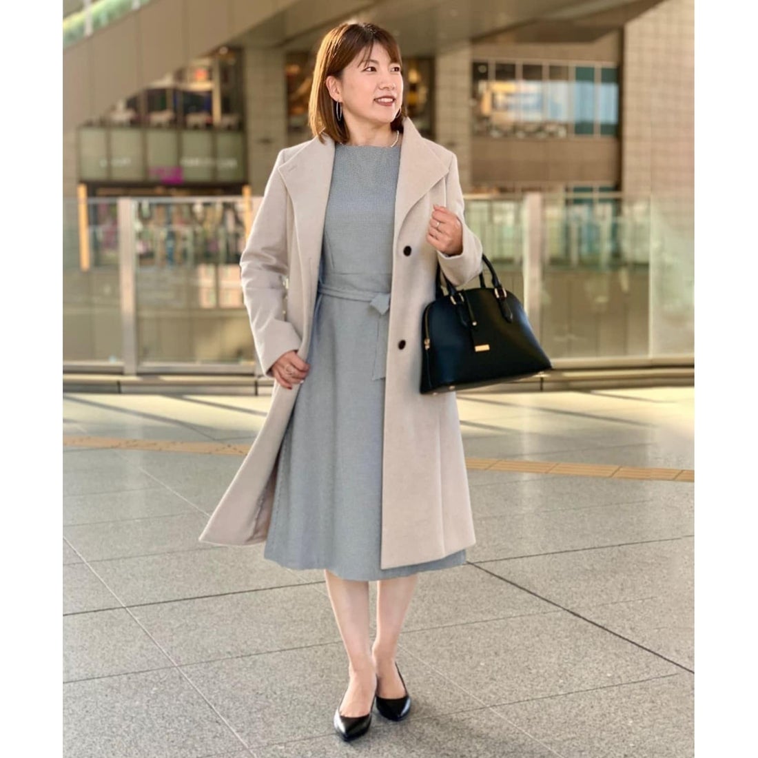 アンタイトル UNTITLED スタンドカラー ヌーヴェルロングコート