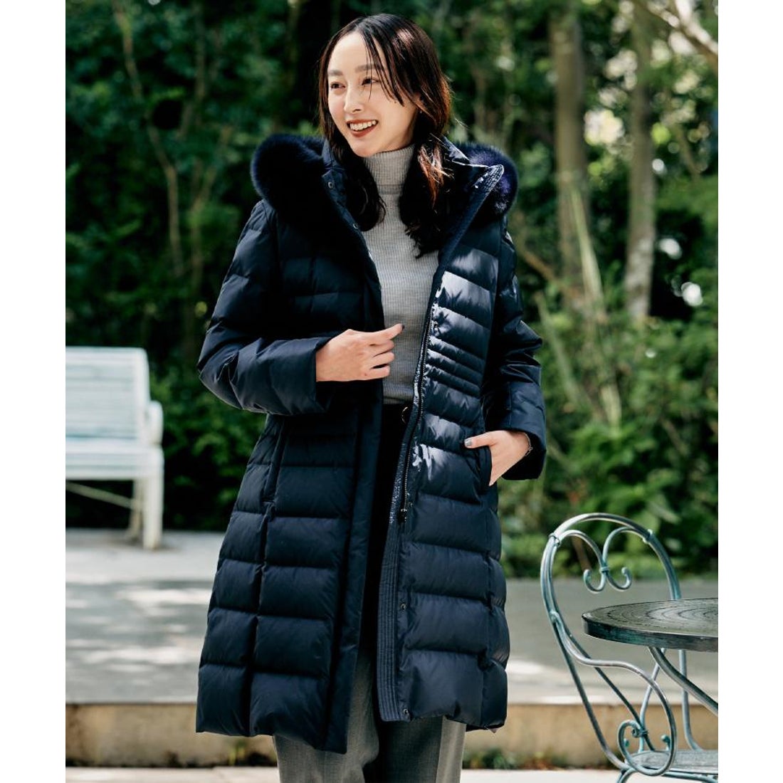 アンタイトル UNTITLED ロングダウンコート （ネイビー(094