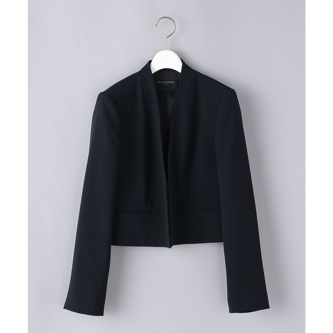 UNITED ARROWS＞フォーマル ノーカラー ジャケット P （BLACK