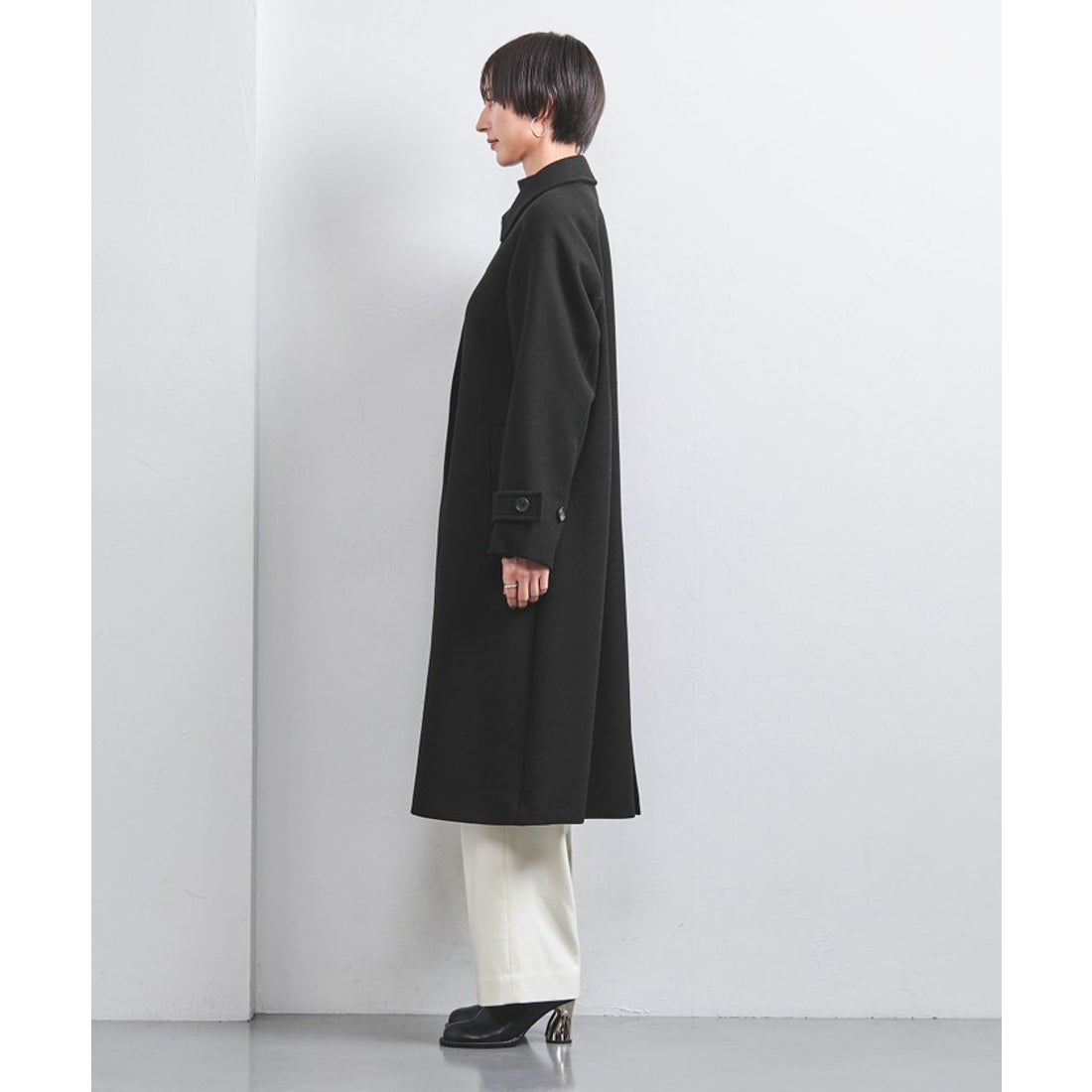 UNITED ARROWS MANTECO ステンカラー コート BLACK （BLACK