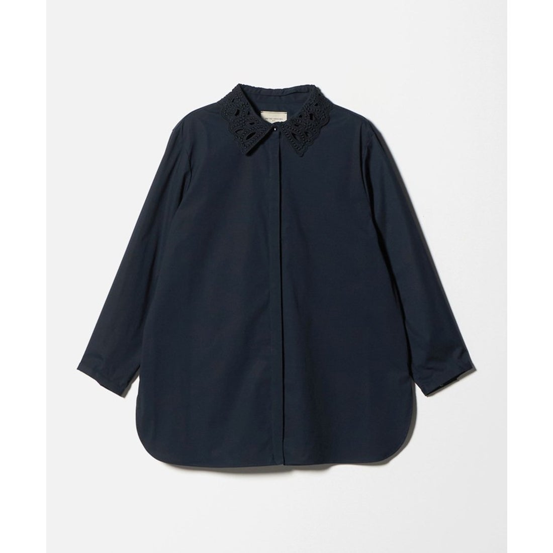 UNITED ARROWS エンブロイダリー カラー シャツ ‐ウォッシャブル