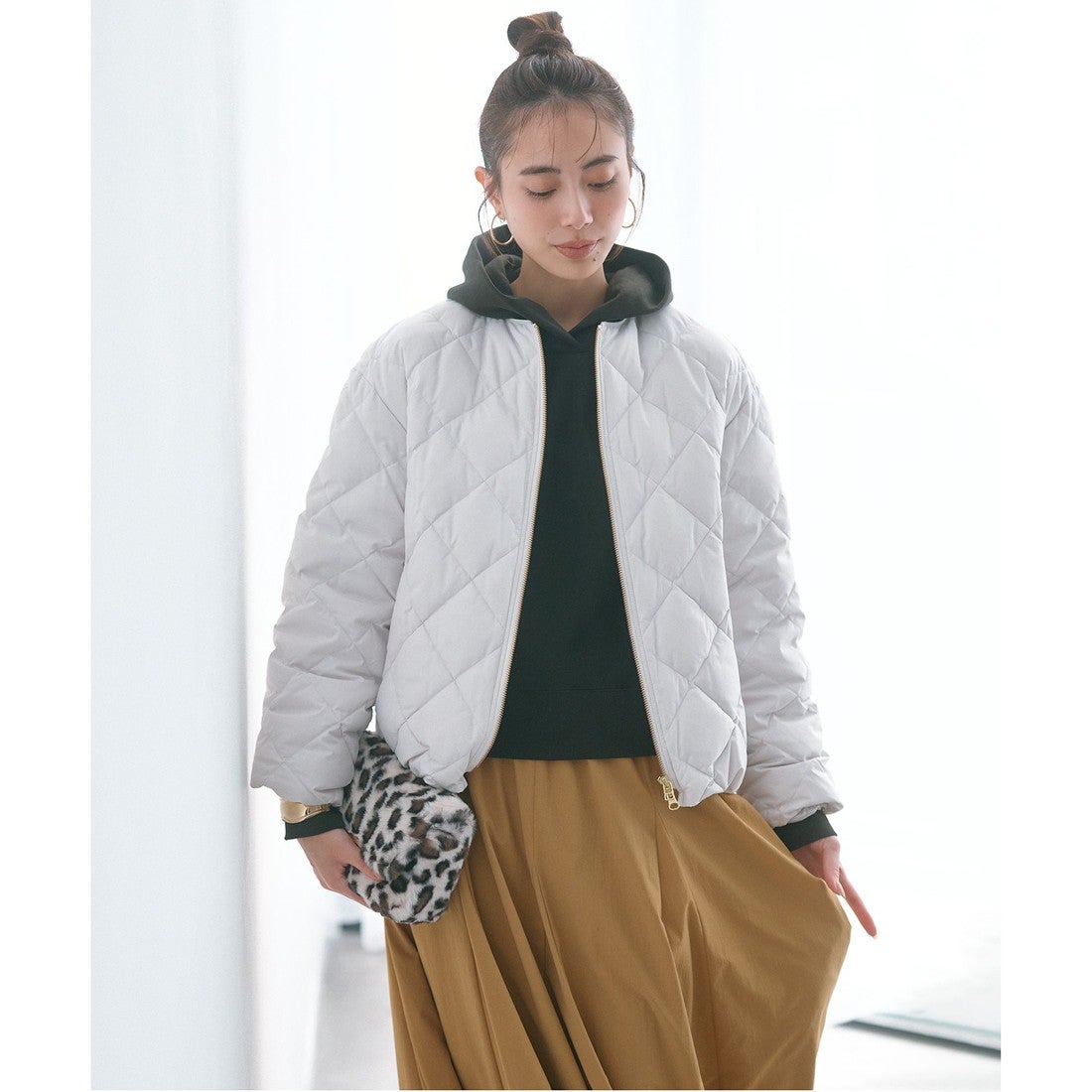 UNFILO 【UNFILO×TAION】キルティング ショート丈ブルゾン