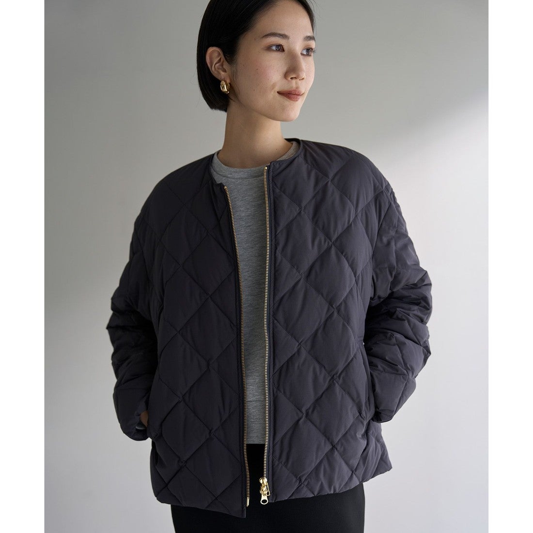 UNFILO 【UNFILO×TAION】キルティング ショート丈ブルゾン