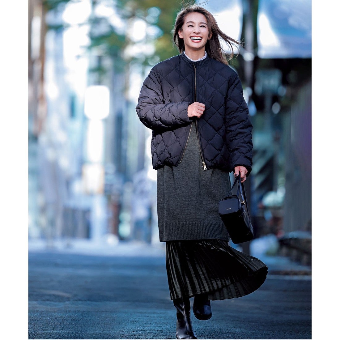 UNFILO 【UNFILO×TAION】キルティング ショート丈ブルゾン （ブラック