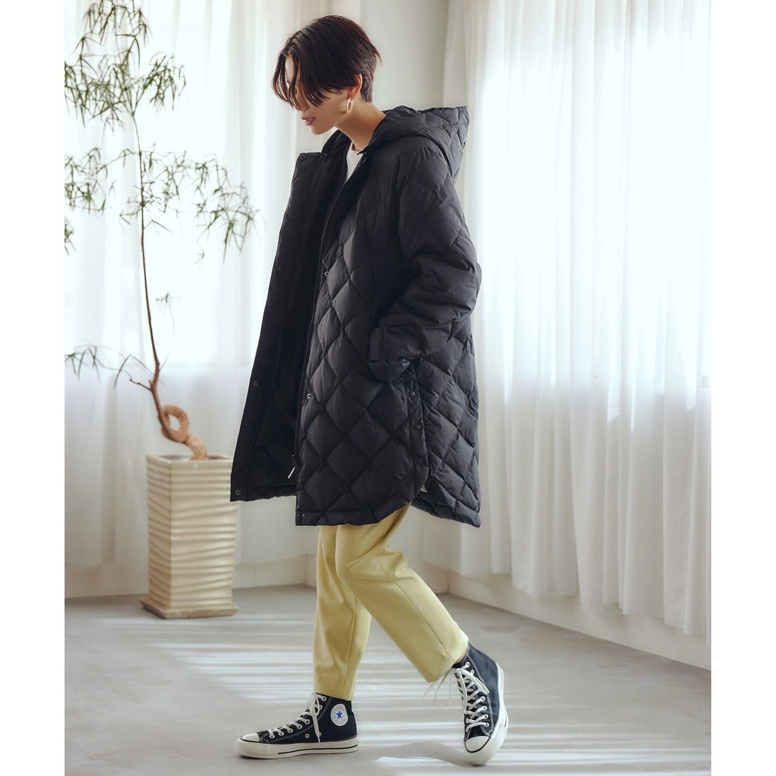 UNFILO 【TAION×UNFILO 】2WAY キルティングダウン （チャコール） -靴