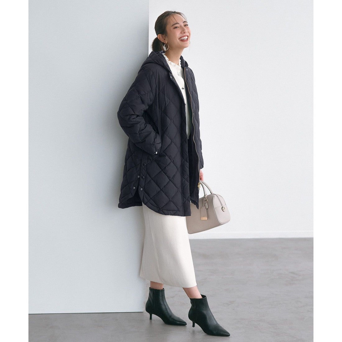 UNFILO L 【TAION×UNFILO 】2WAY キルティングダウン （ブラック） -靴