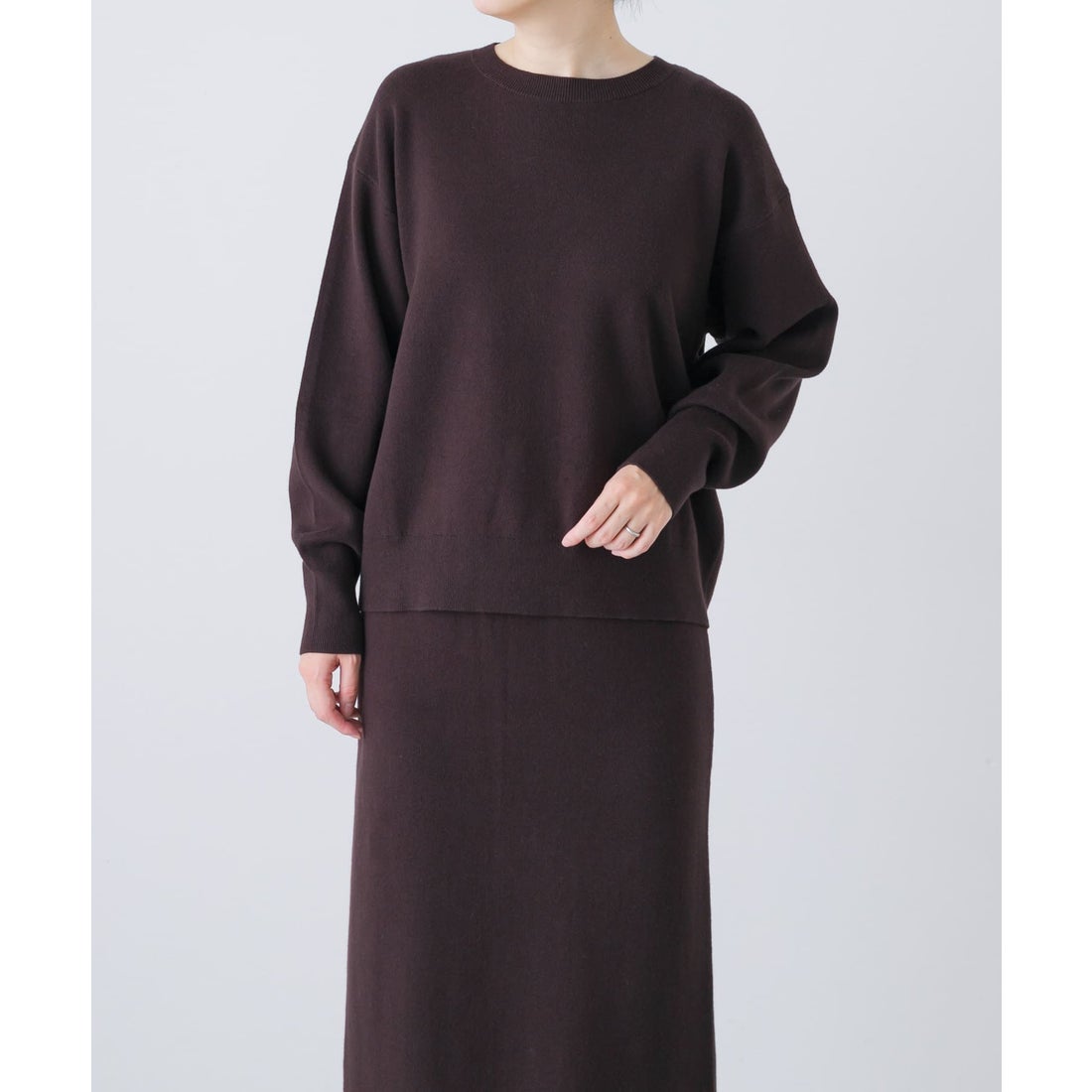 カグレ かぐれ コットンカシミヤプルオーバー （ブラウン