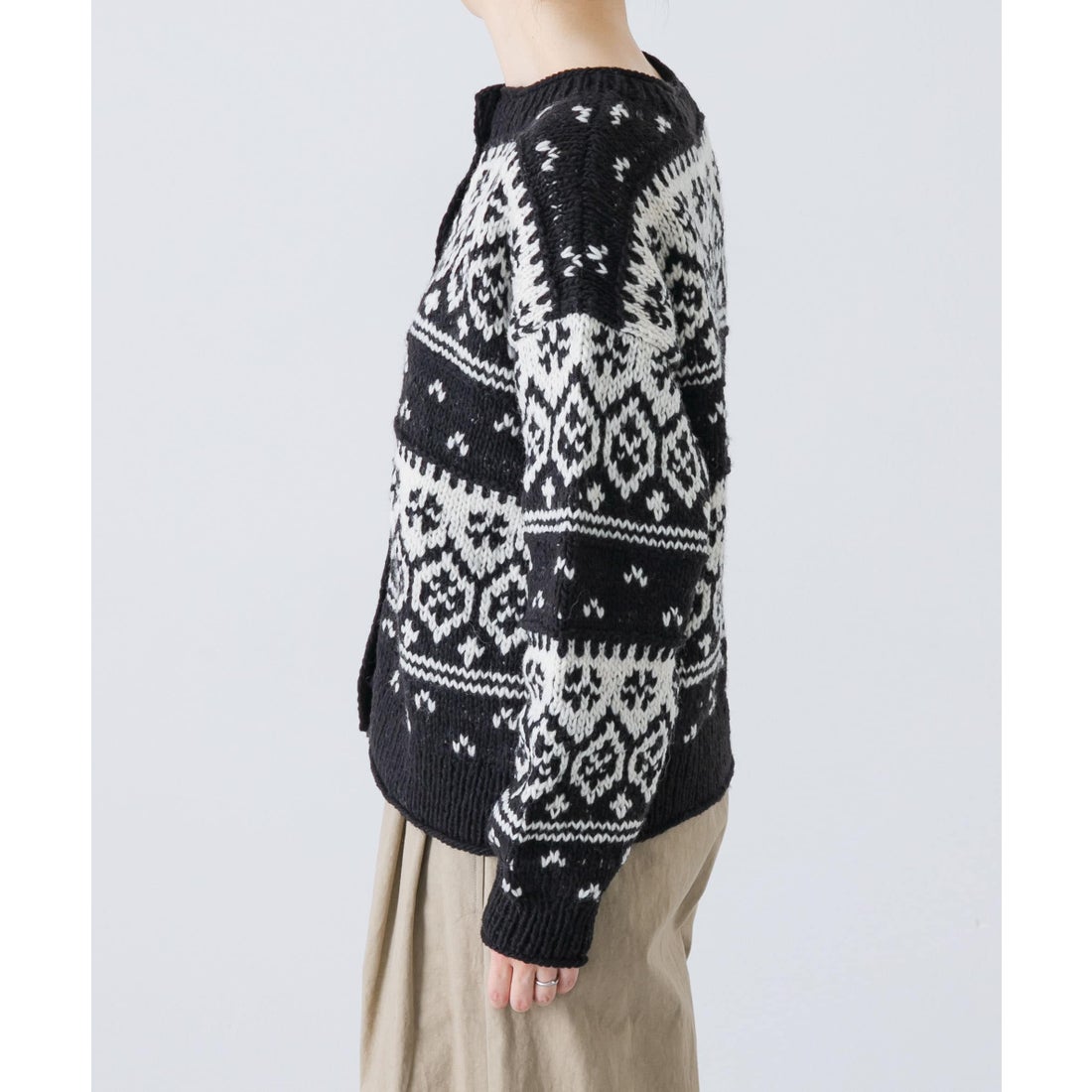 カグレ かぐれ ペルーノルディックカーディガン （ネイビー