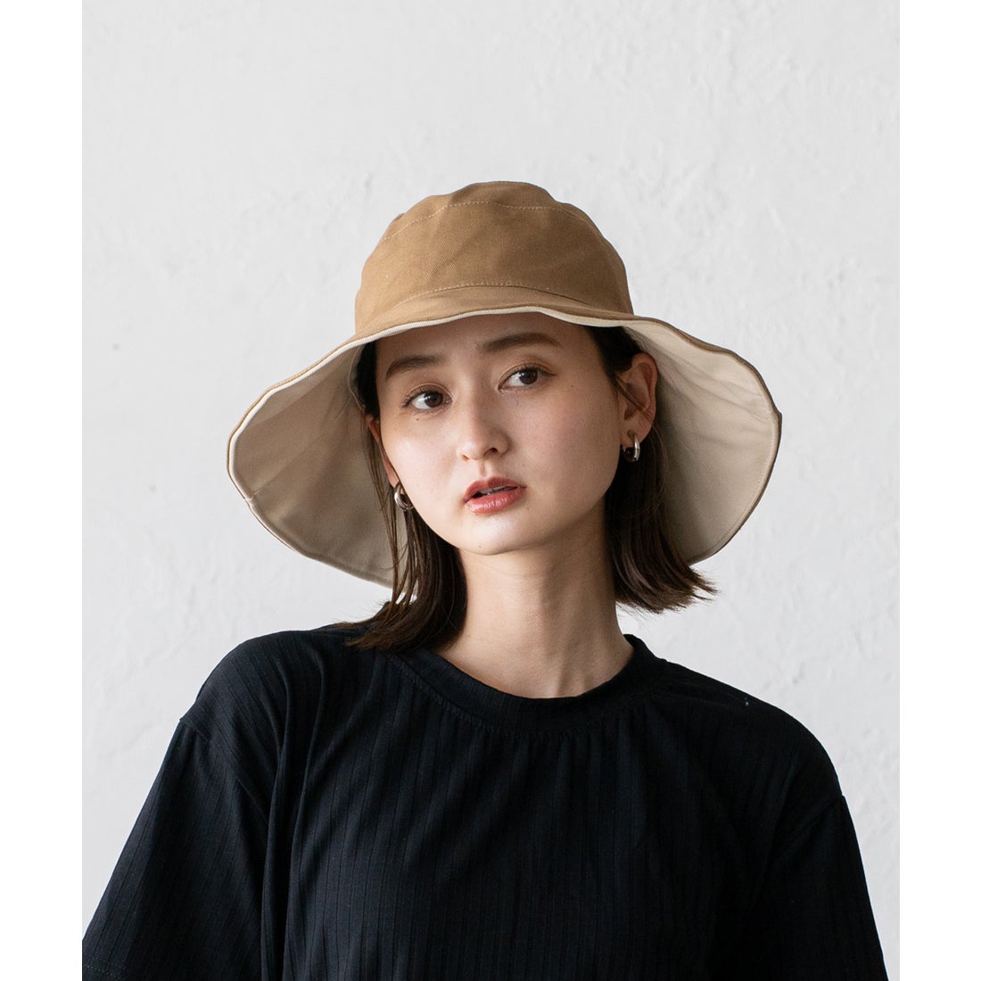 ヴィータフェリーチェ VitaFelice 【リバーシブル】つば広帽子 マスク