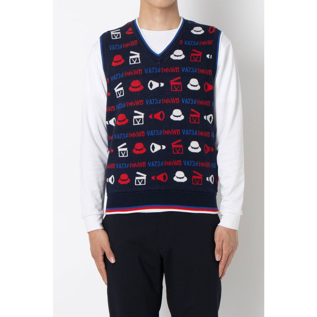 バジエ VAGIIE VAGIIE バジエ ニットベスト（ネイビー） -FASCINATE