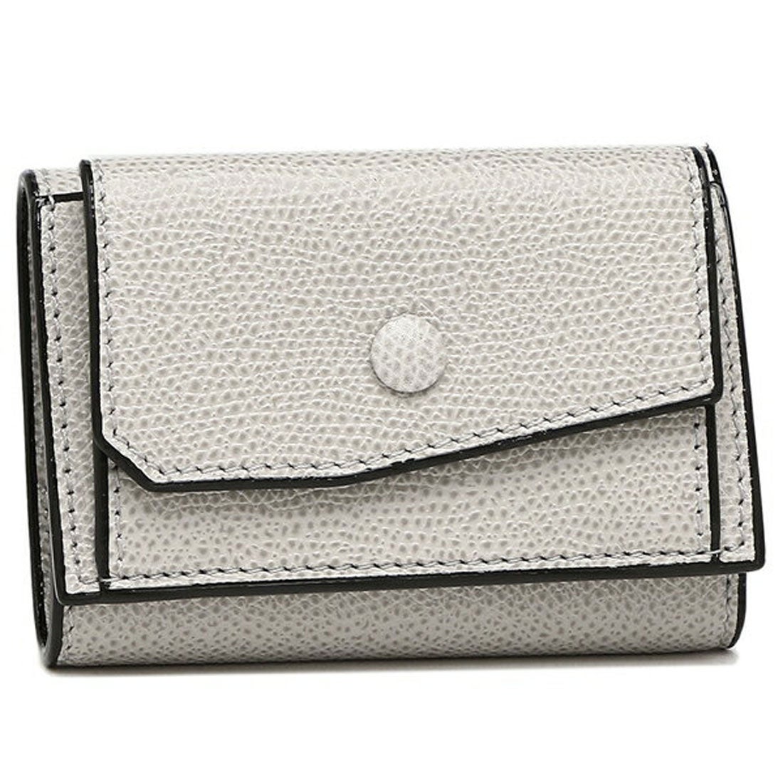 ヴァレクストラ Valextra 三つ折り財布 ミニ財布 グレー レディース