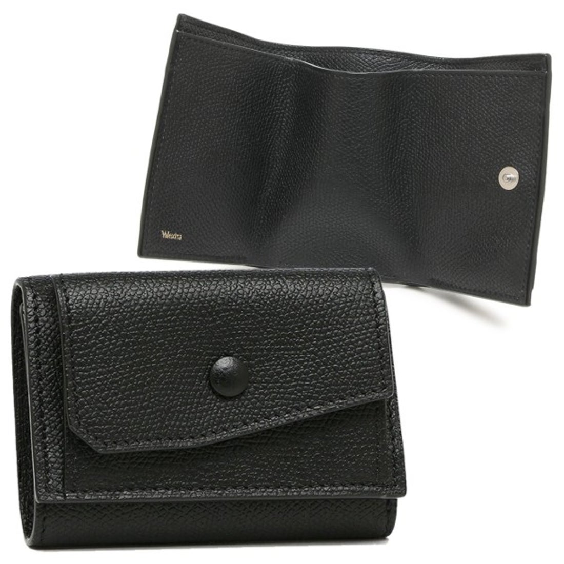 ヴァレクストラ Valextra 三つ折り財布 ミニ財布 ブラック レディース
