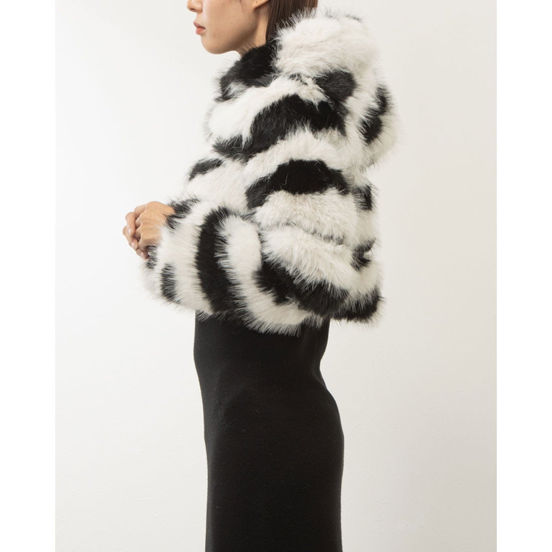 ベスジョーヤ VESGIOIA フェイクファージャケット （ベージュゼブラ