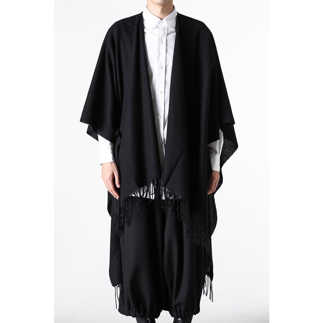 Yohji Yamamoto POUR HOMME Cut Poncho Muffler （Black） 通販 大阪