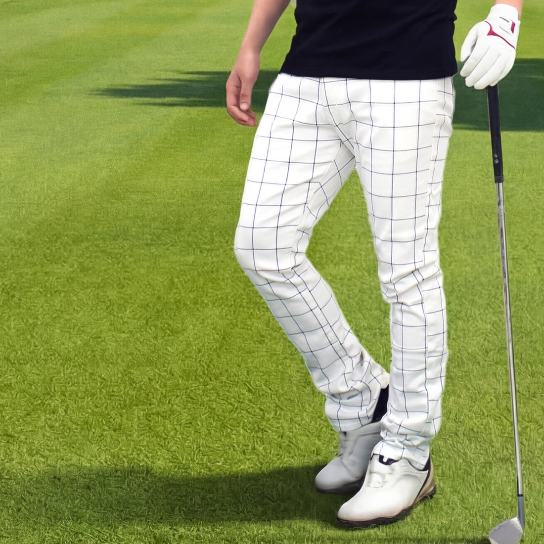 トップイズム TopIsm ゴルフパンツ メンズ チェックパンツ ストレッチ