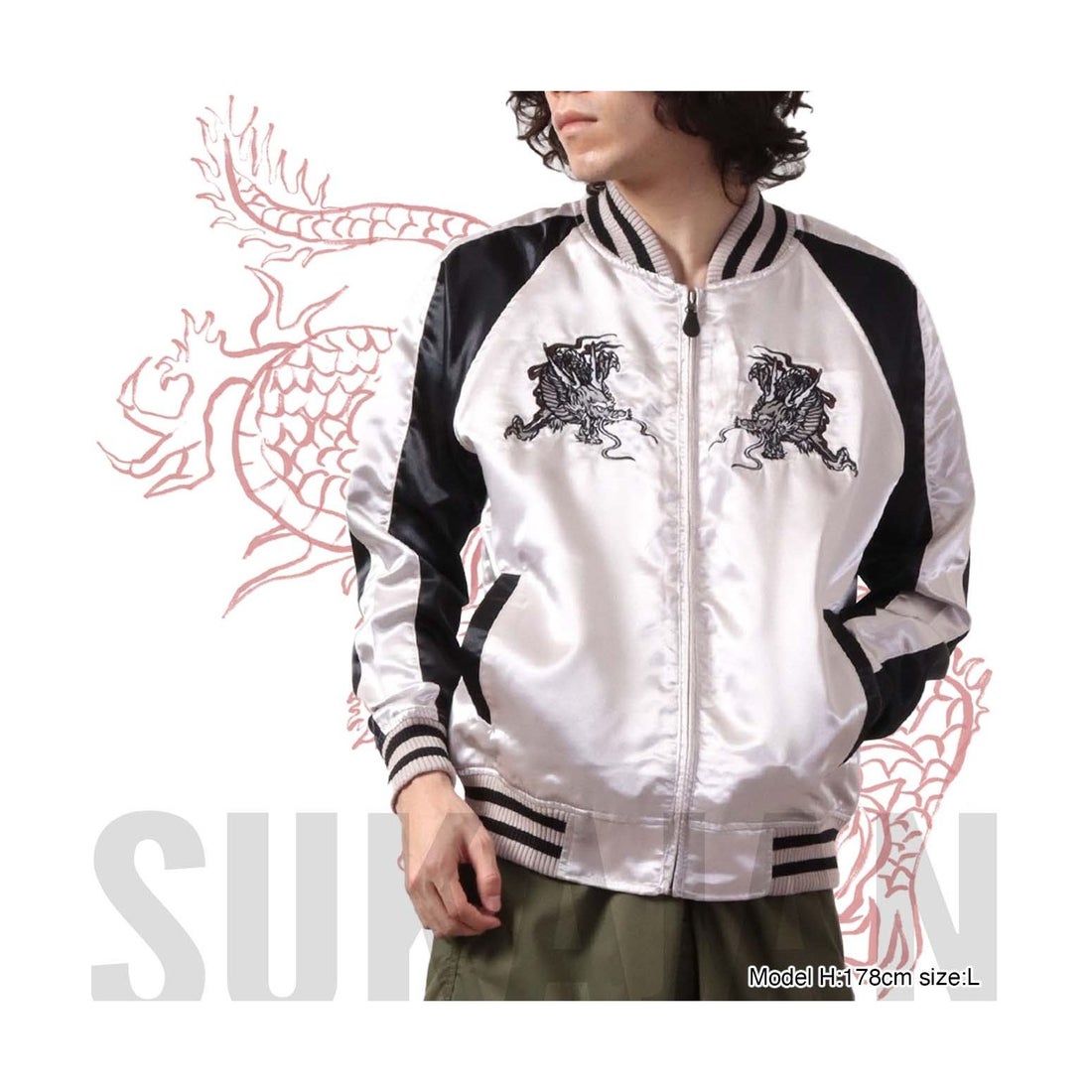 キャラバスケット CharaBasket スカジャン 和柄 龍 刺繍 アウター