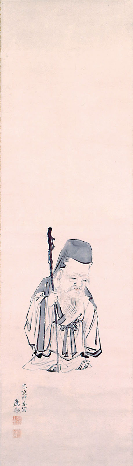B-IK0402-S57｜伝 円山 応挙｜寿老人図｜本間美術館所蔵作品
