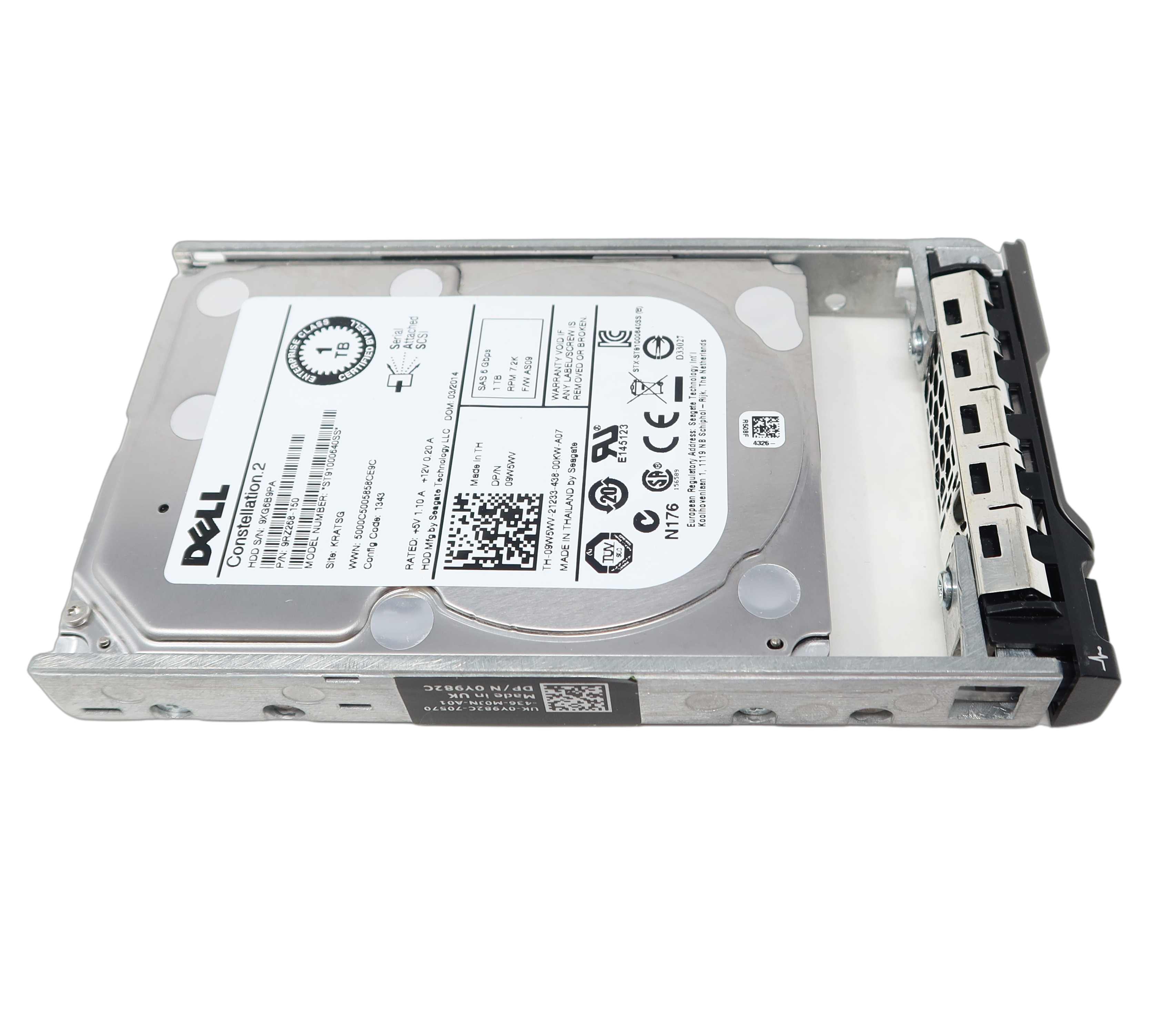 9W5WV Dell 1TB 2.5 SAS Hard Drive ST91000640SS | Server Disk Drives