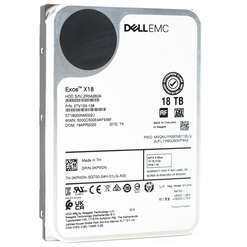 Dell Exos X18 ST18000NM002J 18TB SATA 3.5