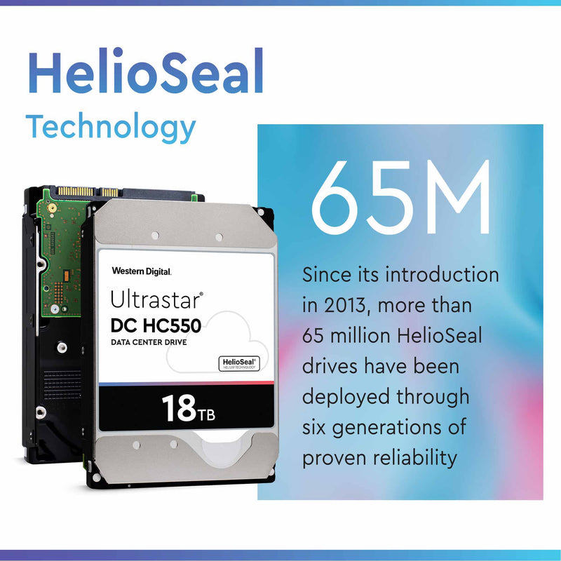 WD Ultrastar DC HC550 18TB SATA Enterprise HDD WUH721818ALE6L4