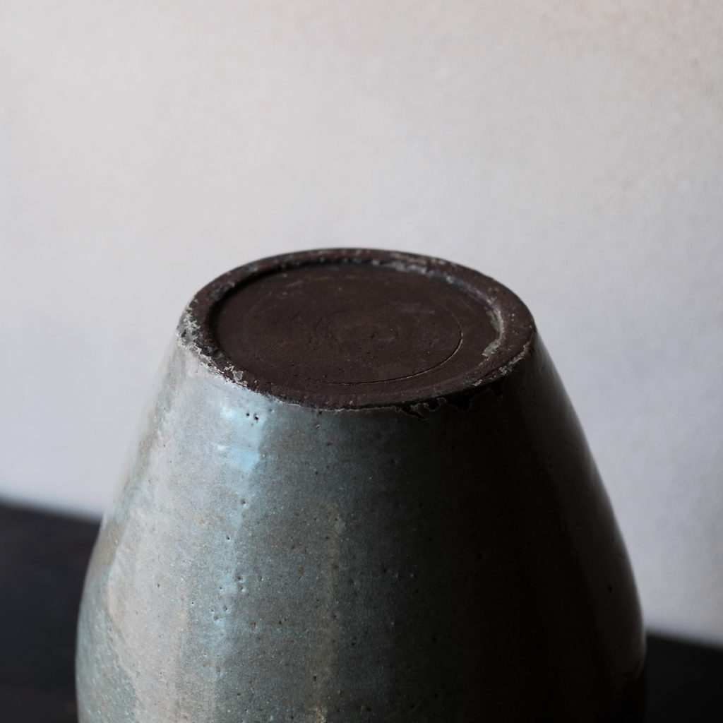 細川藩御用釜 時代 八代焼(高田焼)象嵌小壺 古美術 細川藩御用釜 時代