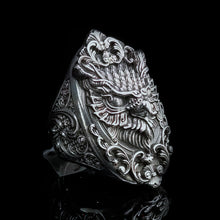 額縁のフクロウ 指輪 - 925スターリングシルバー – Serpent Forge