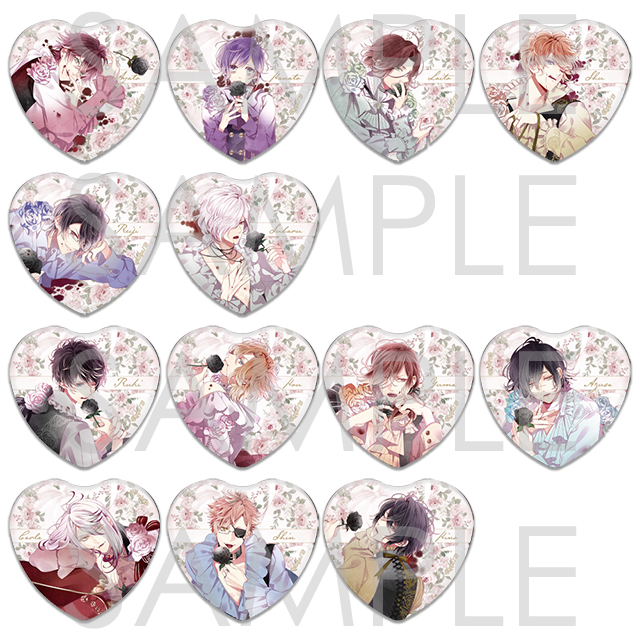 DIABOLIK LOVERS My▽First▽Night ラメハート缶バッジ | 乙女向け通販