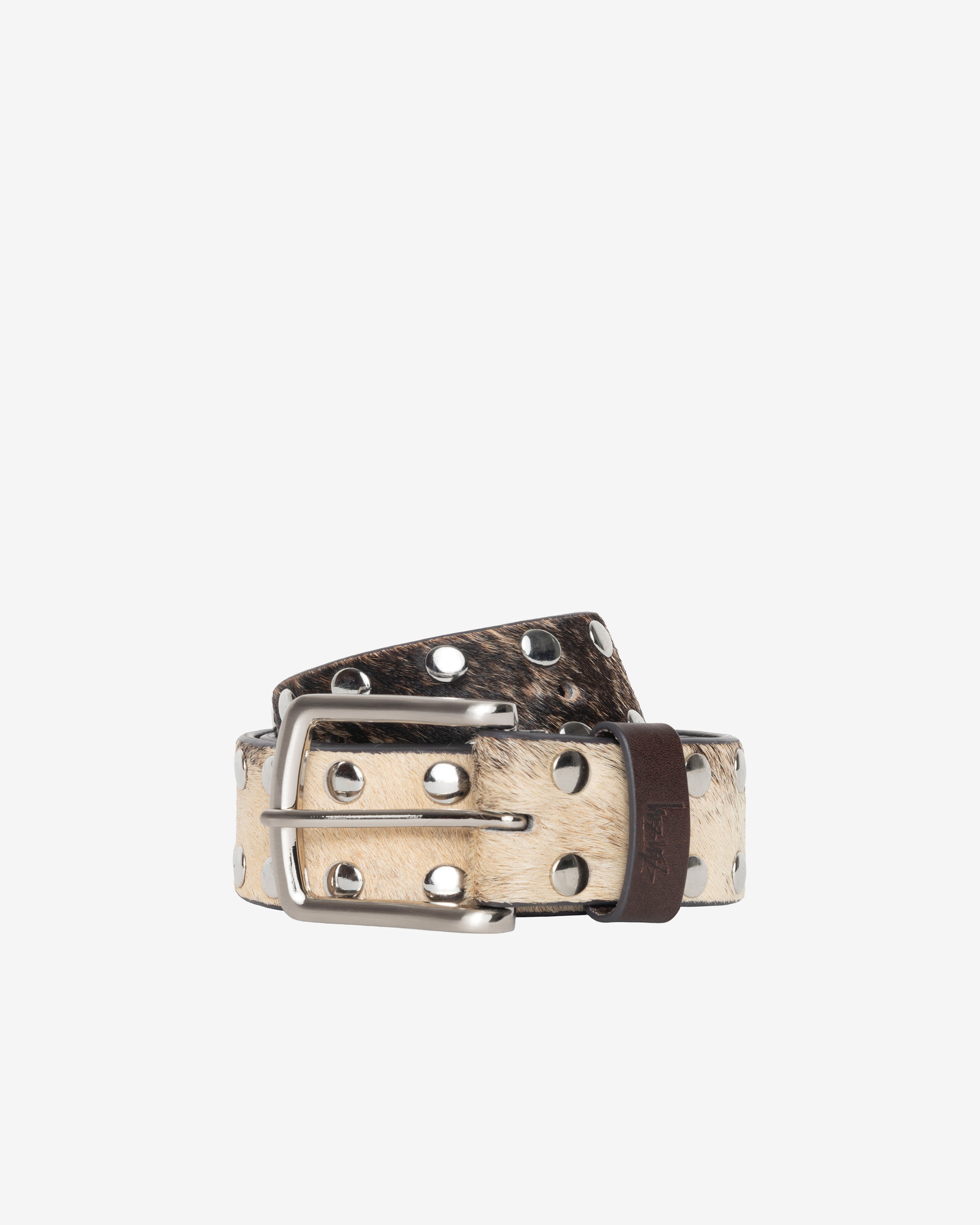 Stüssy: 8 Ball Studded Belt (Raw Cowhide) | DSMS E-SHOP