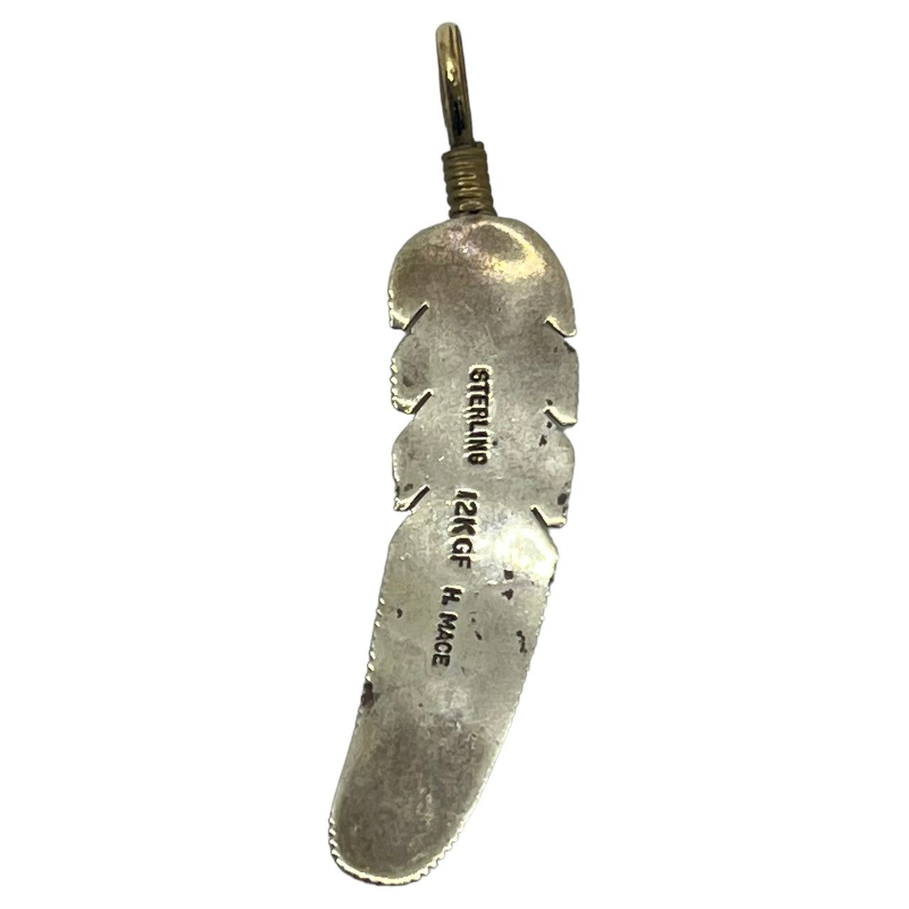 NAVAJO(ナバホ族) イーグル フェザー 12KGF コンビ TOP ペンダント