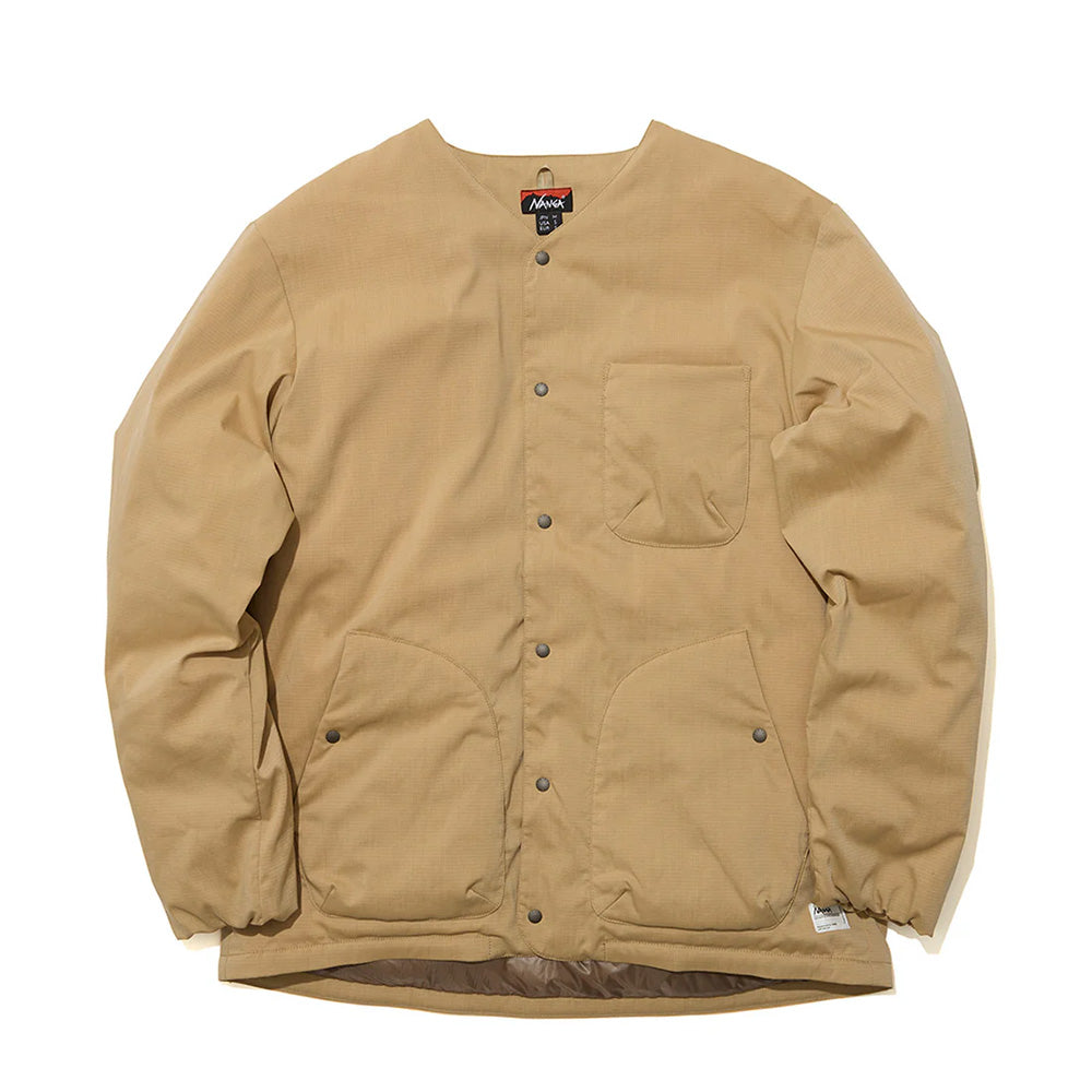 インナーでもアウターでも楽しめる、難燃性インナーダウンカーディガン