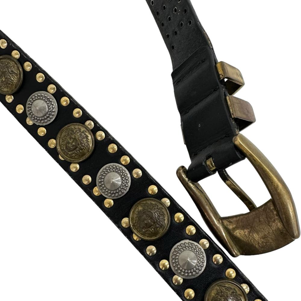 VERSACE/ヴェルサーチ】 ヴィンテージ メデューサコイン ベルト レザー