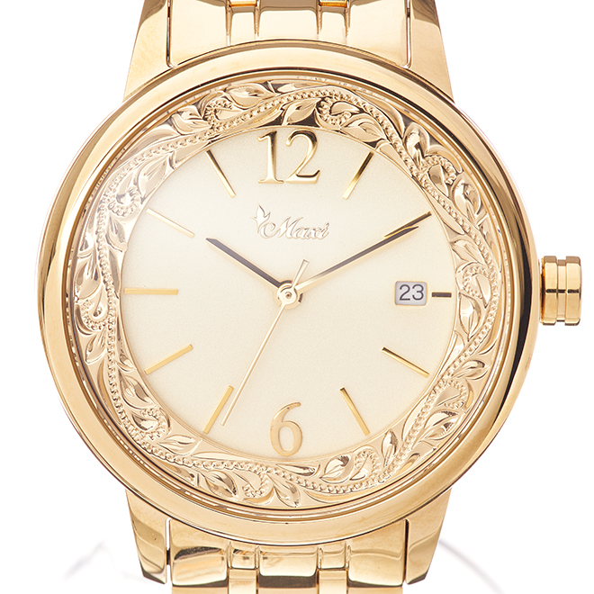 ハワイアンジュエリー/Stainless/ラウンドWatch/GD/4632M 腕時計