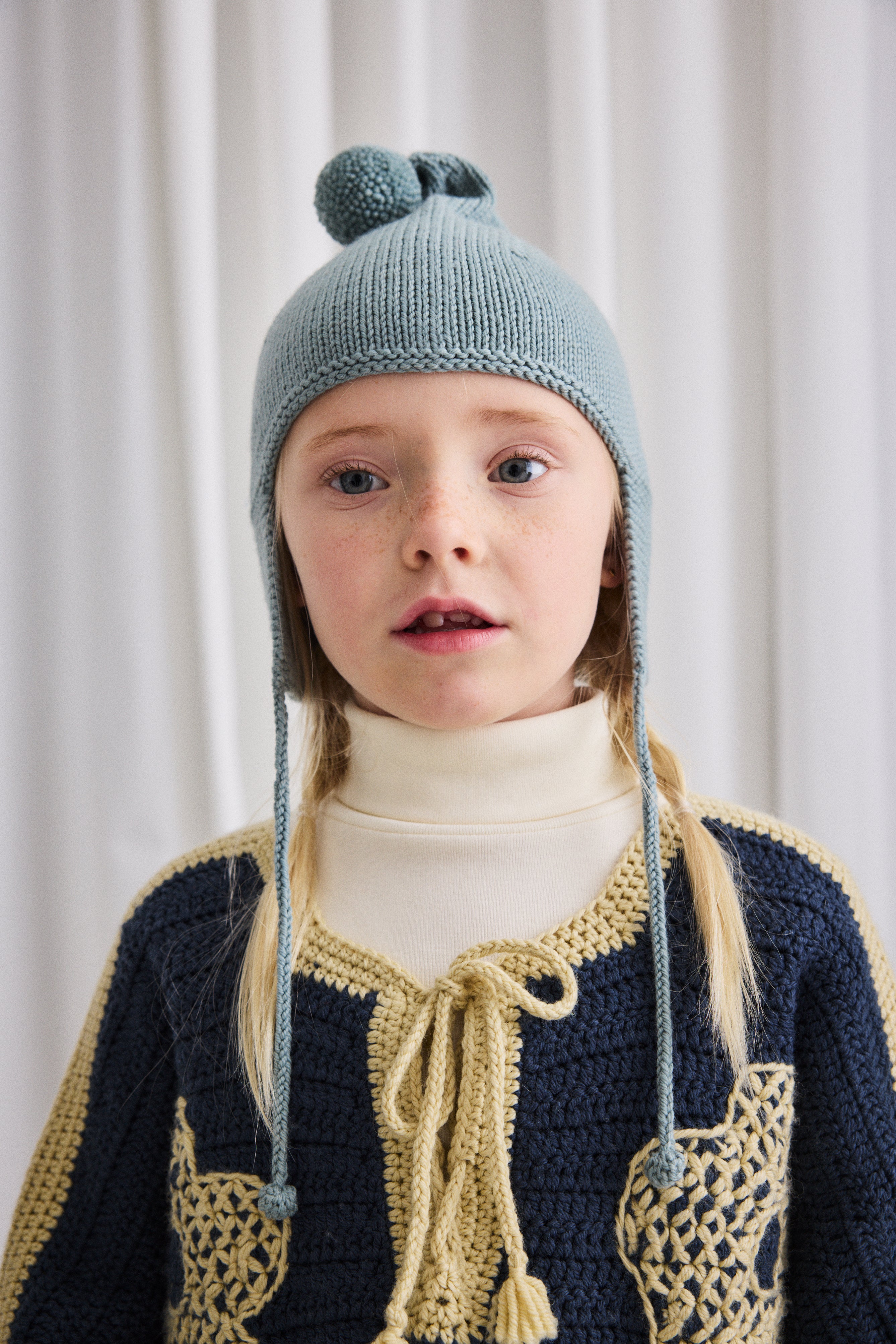 帽子 Misha & Puff Pointy Peak Hat Mojave 4-8y Pointy Peak Knit Pom