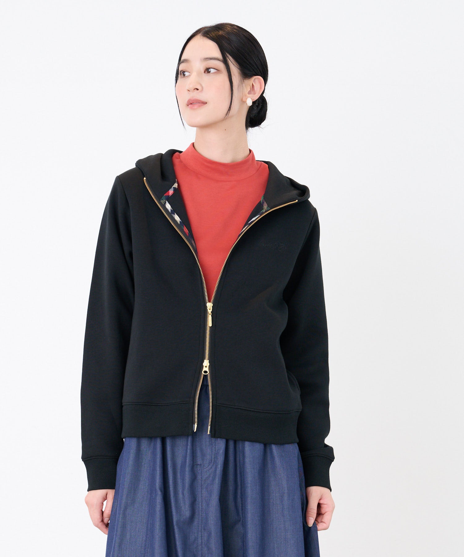 ダンボールニット コンパクトZIPパーカー（パーカー/レディース