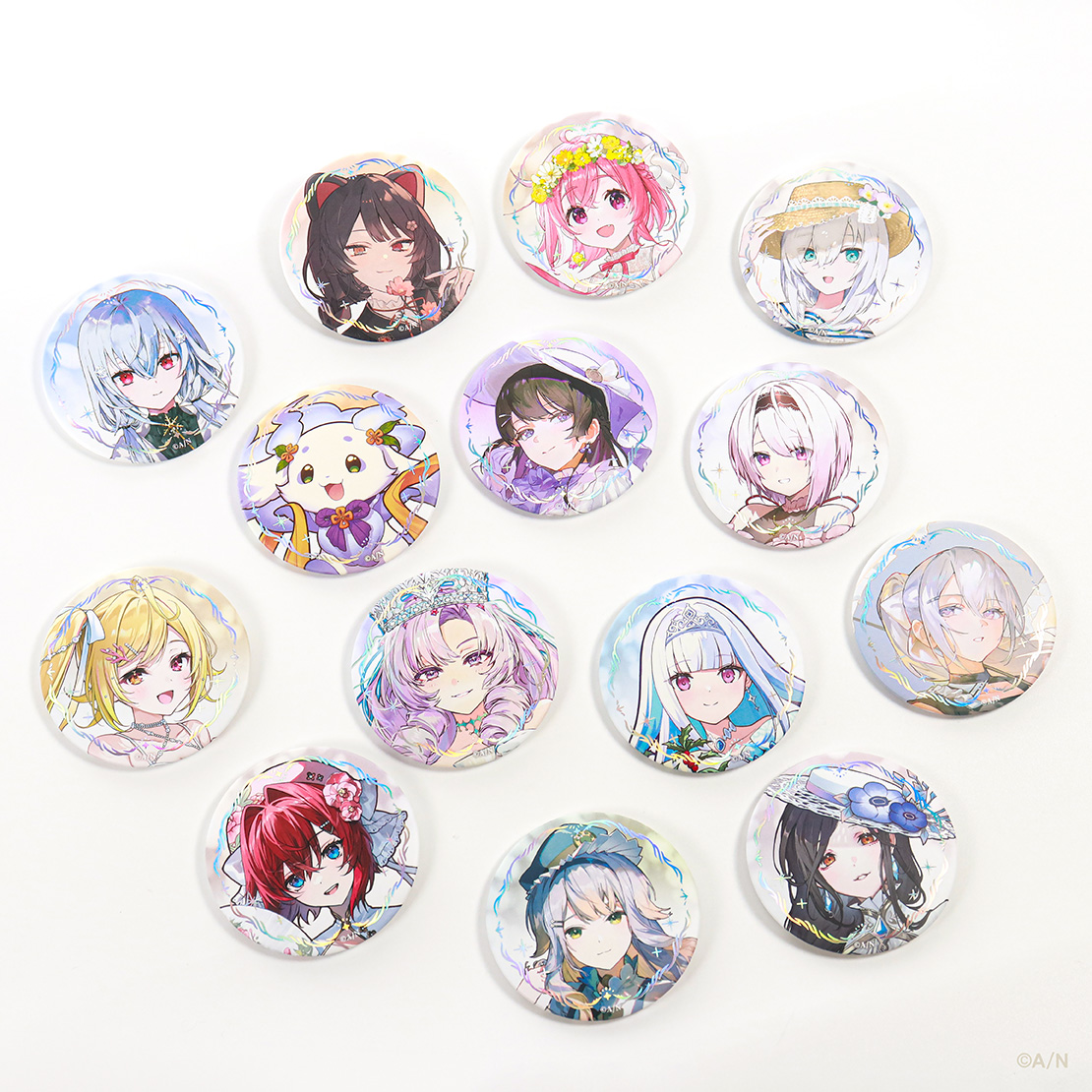 ART OF NIJISANJI】ランダムマット箔押し缶バッジ Aグループ｜にじさん