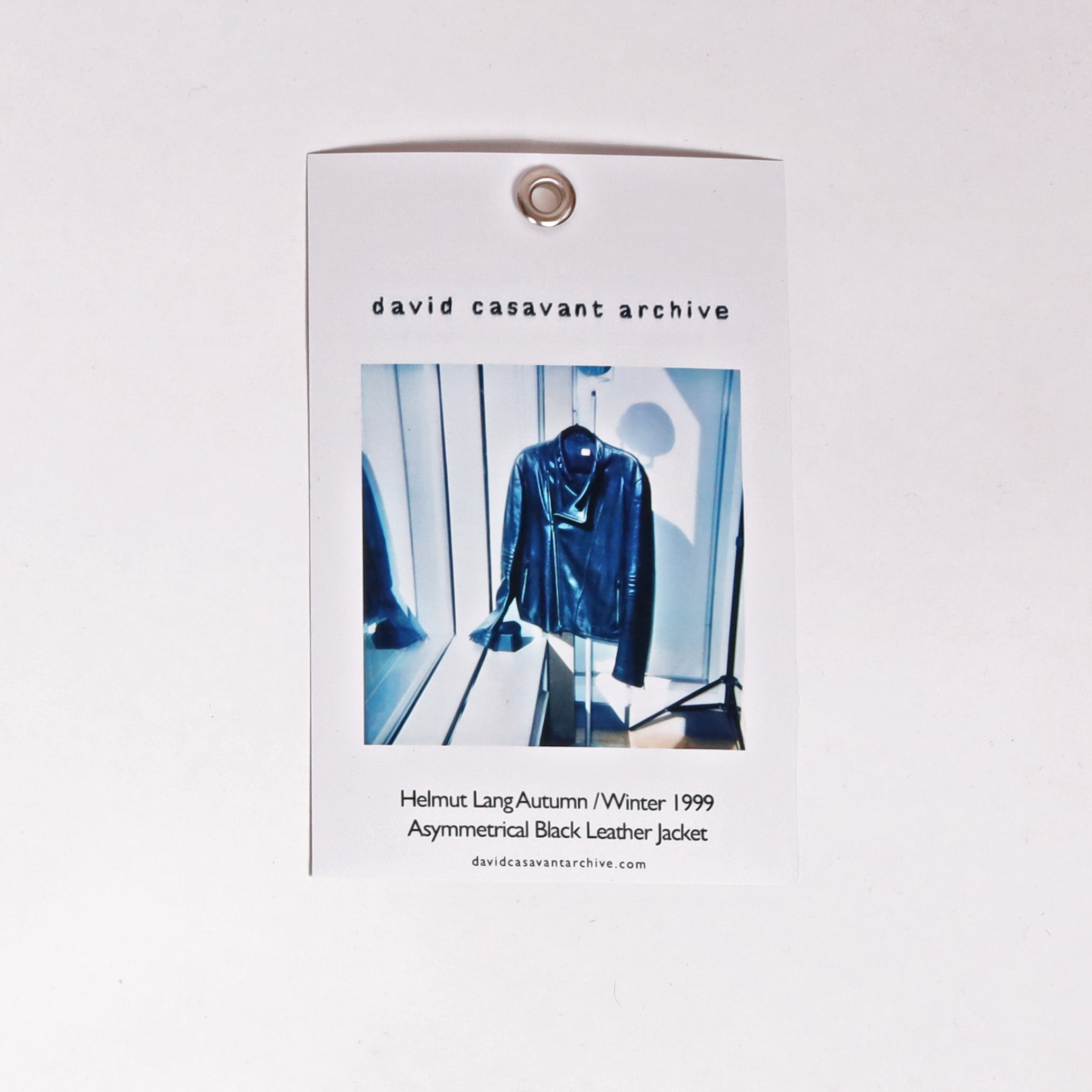 Helmut Lang Autumn / Winter 1999 Asymmetrical Black Leather Jacket